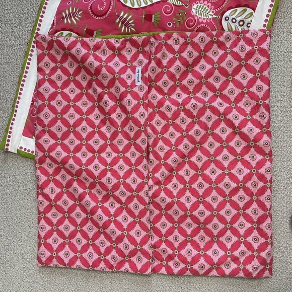 Gatehouse Lane Euro Sham Pillow Covers Pink Green Floral Set of 2 - Picture 5 of 7